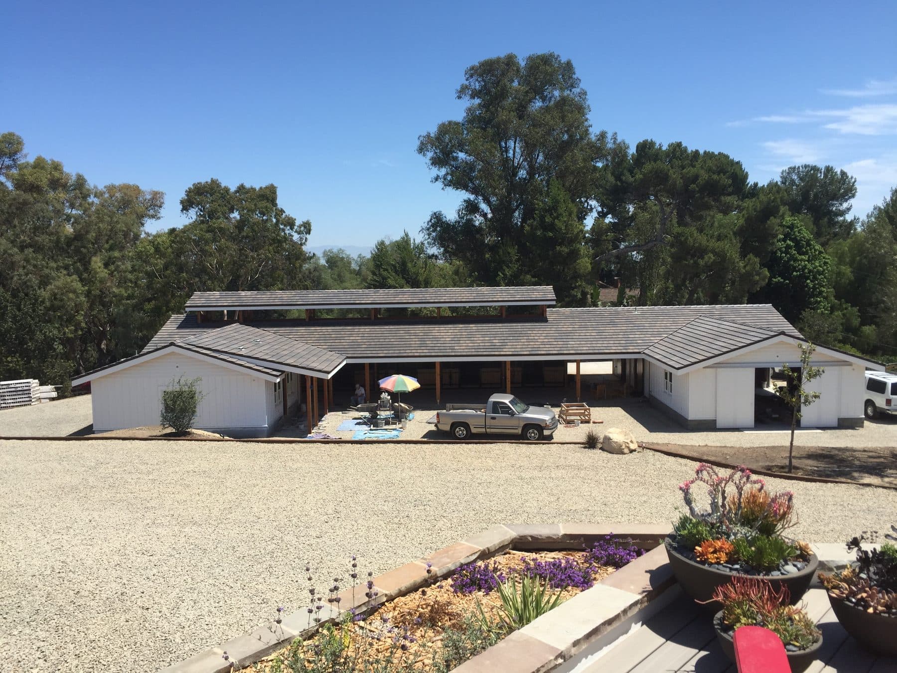 Finished custom equestrian barn in Rolling Hills